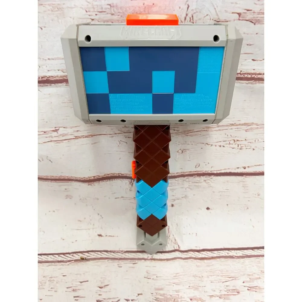NERF Minecraft Dungeons Stormlander Dart Blasting Toy Hammer Blaster Weapon